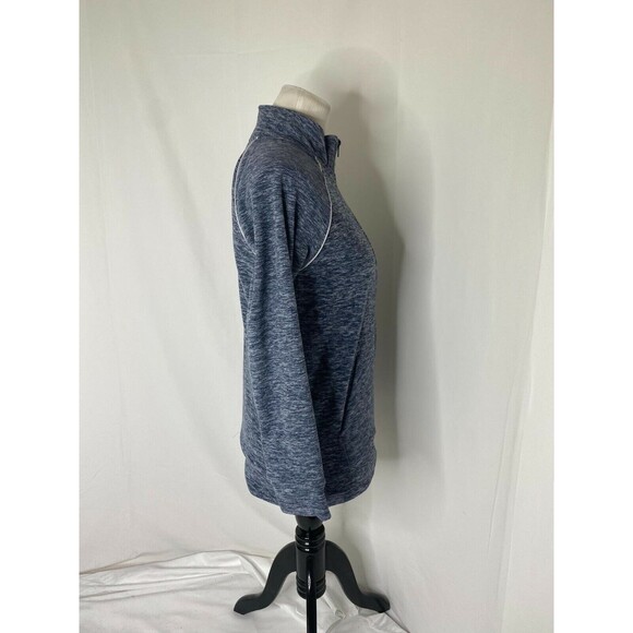 Women's XL Fleece Track Jacket Puma Blue Full Zip Athletic Long Sleeve High Neck - Picture 5 of 6